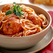Spaghetti aux boulettes de dinde - 5 ingredients 15 minutes