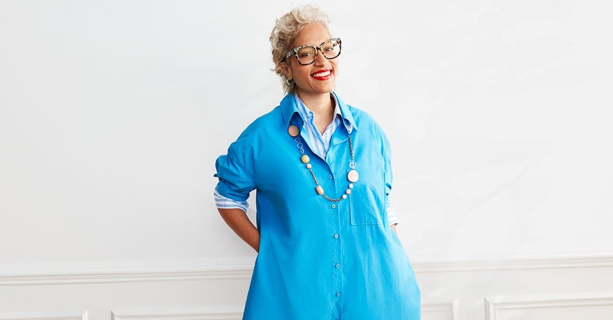 WeightWatchers member Laura D wearing a blue dress